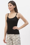 Floret Cotton Camisole (Pack of 2) - Skin Black — thumbnail 4